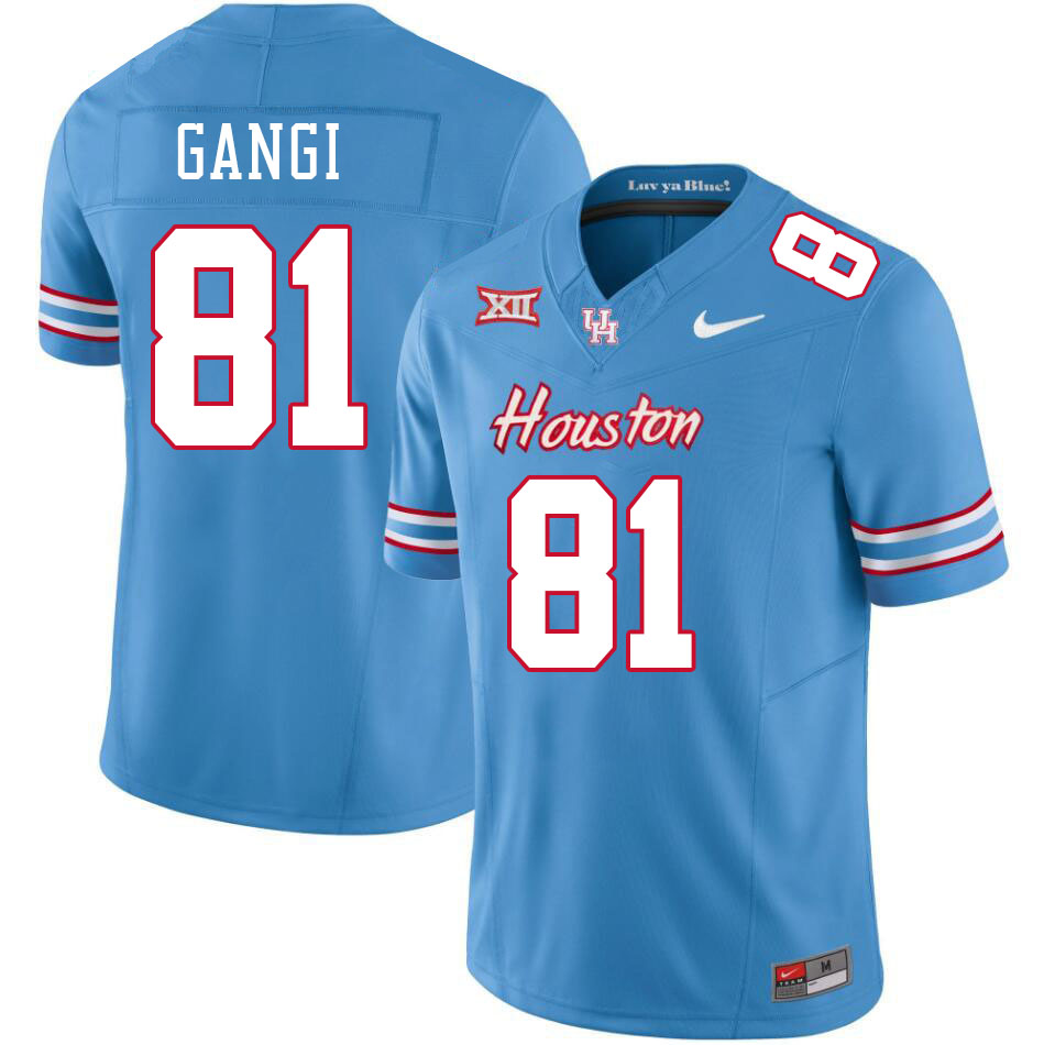 Men #81 Anthony Gangi Houston Cougars College Football Jerseys Stitched-Oilers